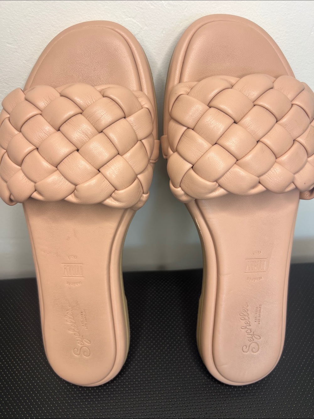 Seychelles Braided Slide Sandals in Blush